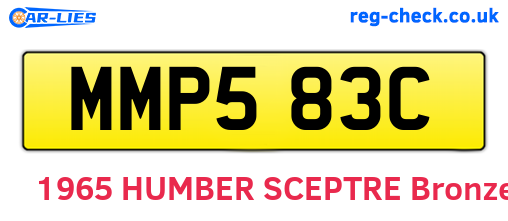 MMP583C are the vehicle registration plates.
