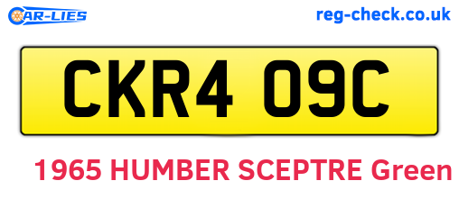 CKR409C are the vehicle registration plates.