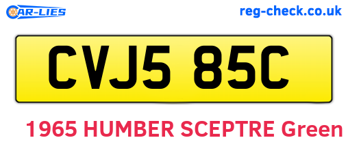 CVJ585C are the vehicle registration plates.