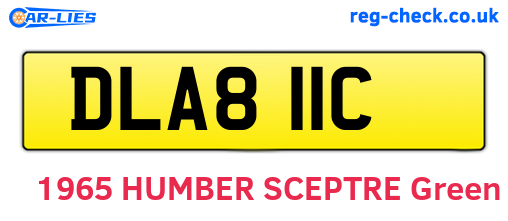 DLA811C are the vehicle registration plates.