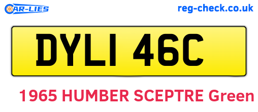 DYL146C are the vehicle registration plates.