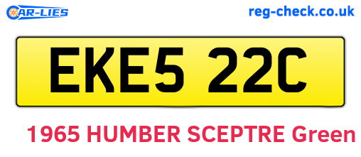 EKE522C are the vehicle registration plates.