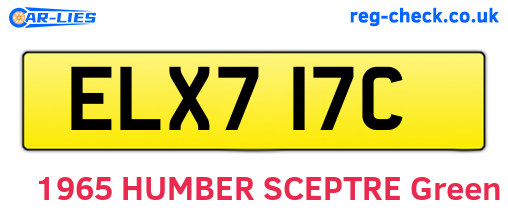 ELX717C are the vehicle registration plates.