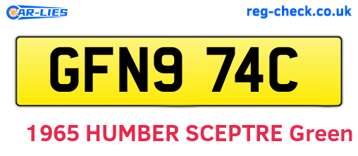 GFN974C are the vehicle registration plates.