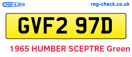 GVF297D are the vehicle registration plates.