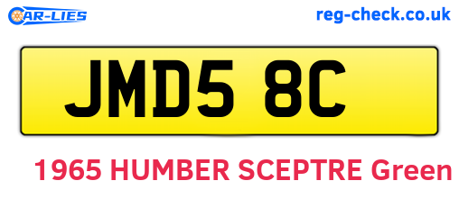 JMD58C are the vehicle registration plates.