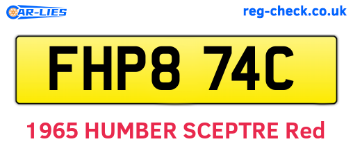 FHP874C are the vehicle registration plates.