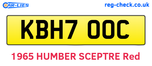 KBH700C are the vehicle registration plates.