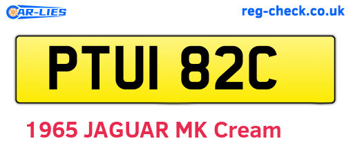 PTU182C are the vehicle registration plates.