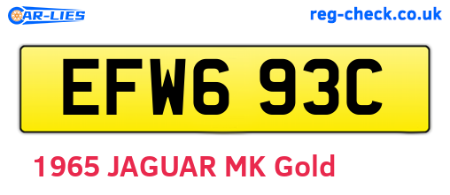 EFW693C are the vehicle registration plates.