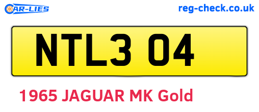 NTL304 are the vehicle registration plates.