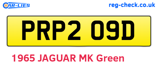 PRP209D are the vehicle registration plates.