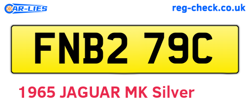 FNB279C are the vehicle registration plates.