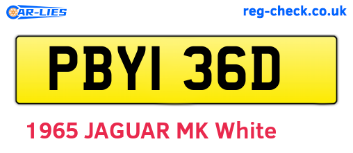 PBY136D are the vehicle registration plates.
