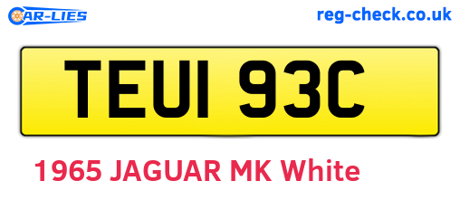TEU193C are the vehicle registration plates.