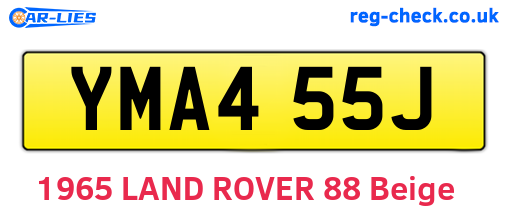 YMA455J are the vehicle registration plates.