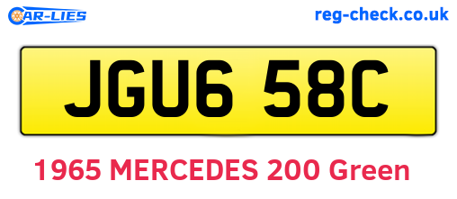 JGU658C are the vehicle registration plates.