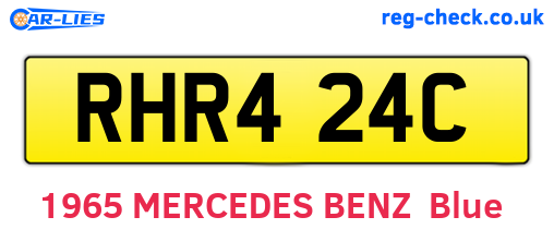 RHR424C are the vehicle registration plates.