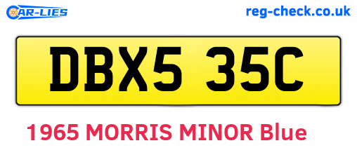 DBX535C are the vehicle registration plates.