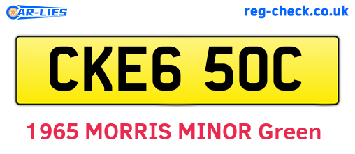 CKE650C are the vehicle registration plates.