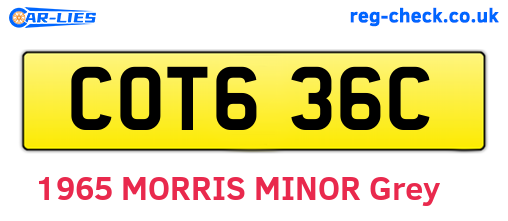 COT636C are the vehicle registration plates.