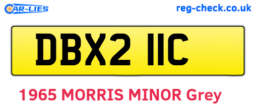 DBX211C are the vehicle registration plates.
