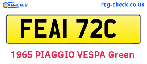 FEA172C are the vehicle registration plates.