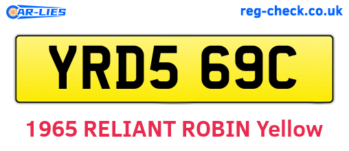 YRD569C are the vehicle registration plates.