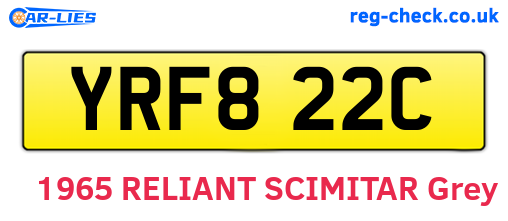 YRF822C are the vehicle registration plates.