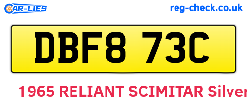 DBF873C are the vehicle registration plates.