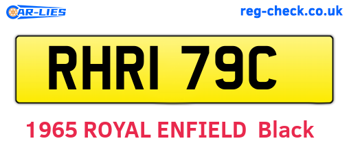 RHR179C are the vehicle registration plates.