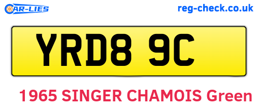 YRD89C are the vehicle registration plates.