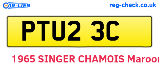 PTU23C are the vehicle registration plates.