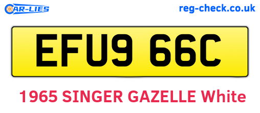 EFU966C are the vehicle registration plates.