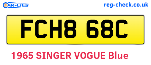 FCH868C are the vehicle registration plates.