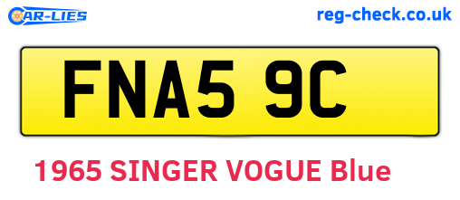 FNA59C are the vehicle registration plates.
