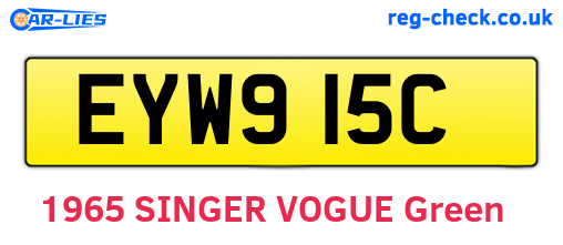 EYW915C are the vehicle registration plates.
