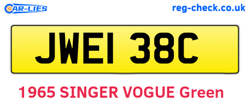 JWE138C are the vehicle registration plates.