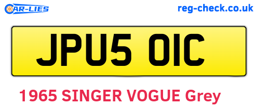JPU501C are the vehicle registration plates.