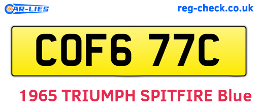 COF677C are the vehicle registration plates.