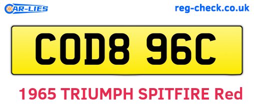 COD896C are the vehicle registration plates.