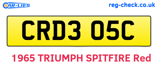 CRD305C are the vehicle registration plates.