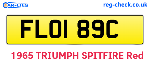 FLO189C are the vehicle registration plates.