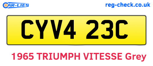 CYV423C are the vehicle registration plates.