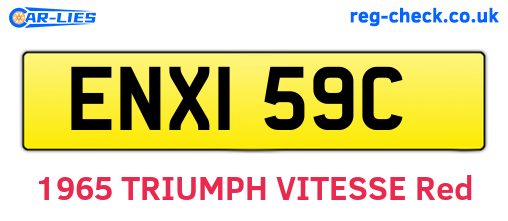 ENX159C are the vehicle registration plates.