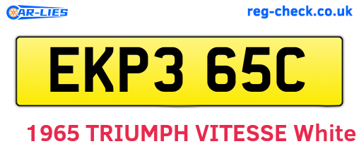EKP365C are the vehicle registration plates.