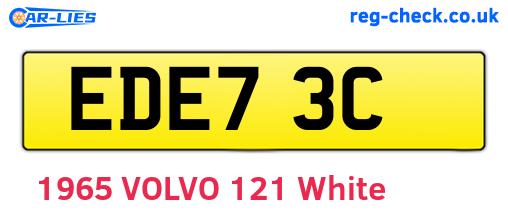 EDE73C are the vehicle registration plates.