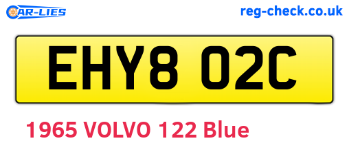 EHY802C are the vehicle registration plates.