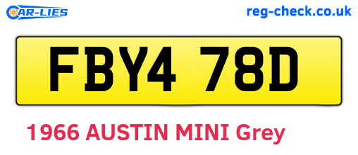 FBY478D are the vehicle registration plates.