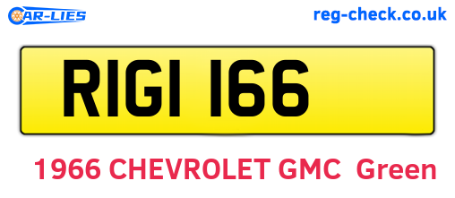 RIG1166 are the vehicle registration plates.